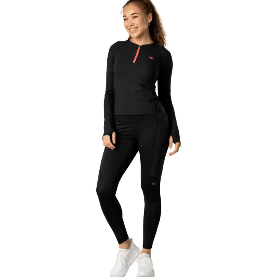Maglietta da trail Kari Traa Linnea Long Sleeve Black