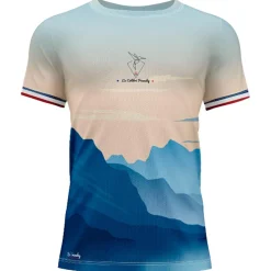 Maglietta da trail Le Colibri Frenchy Aurore Blanc Bleu