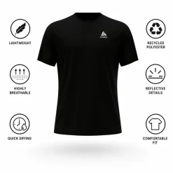 Maglietta da trail Odlo Essential Flyer Short Sleeve Black