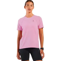 Maglietta da trail Odlo Essential 365 Short Sleeve W's Hyper Pink Melange