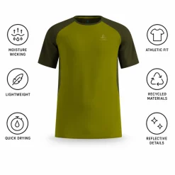 Maglietta da trail Odlo X Alp Trail Short Sleeve Guacamole Deep Depths