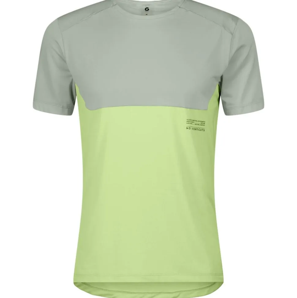 Maglietta da trail Scott Tee M's Endurance Tech Short Sleeve Spray Grey Acid Yellow