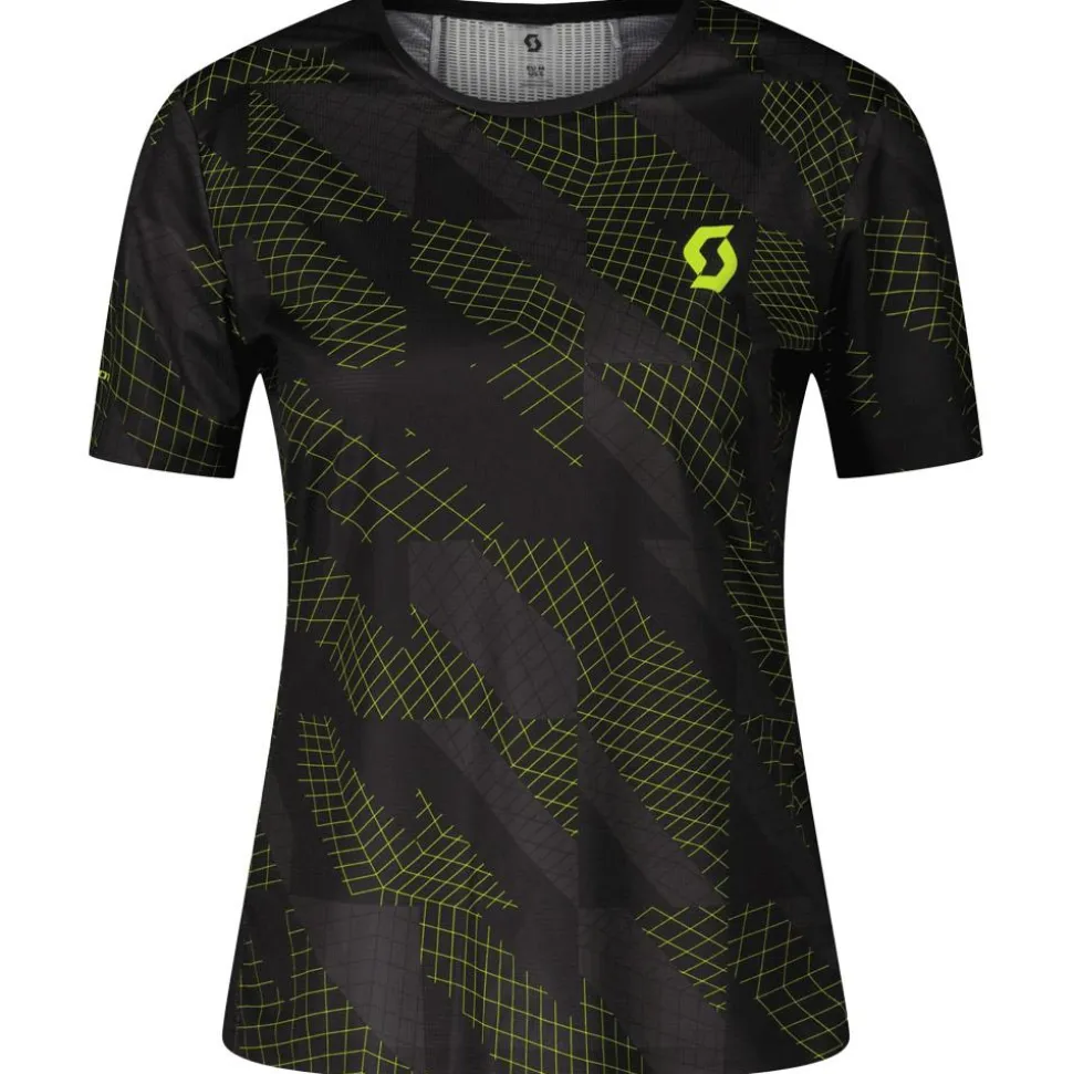 Maglietta da trail Scott Tee W's Rc Run Short Sleeve Black Yellow