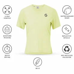 Maglietta da trail Scott W's Endurance Light Short Sleeve Pastel Yellow
