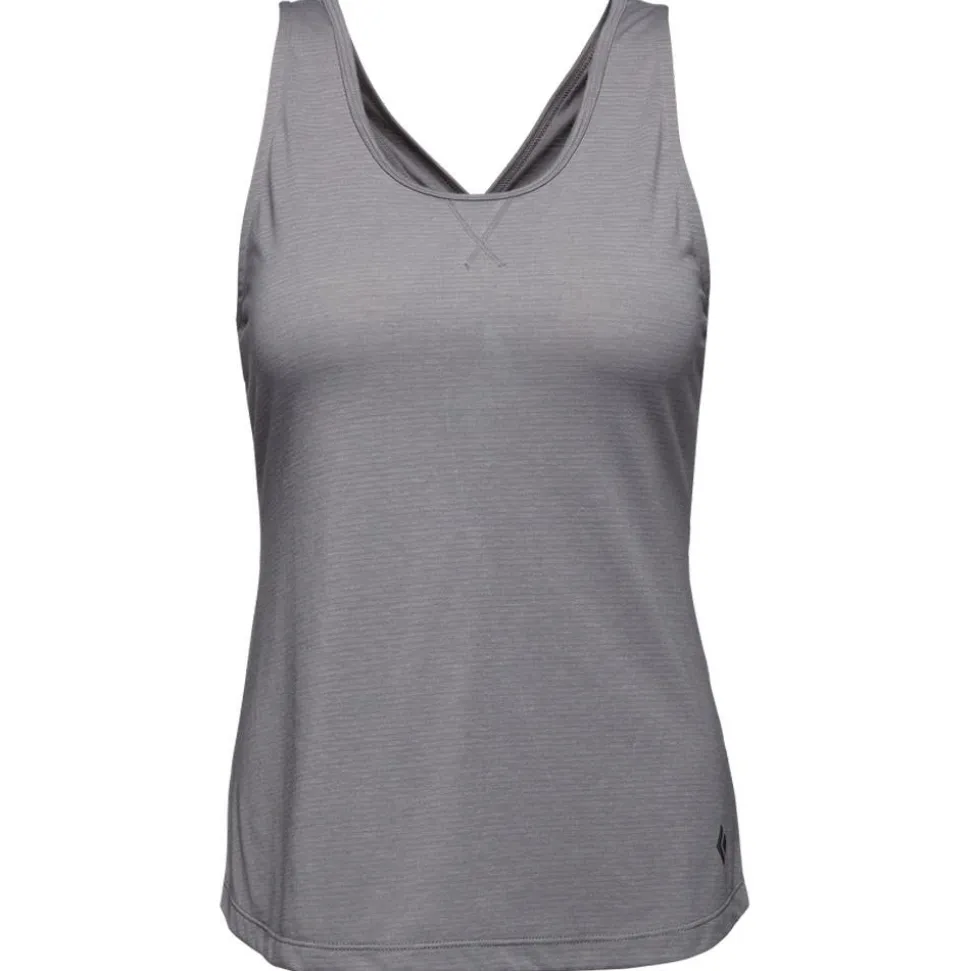Maglietta da trekking Black Diamond Splitter Tank W Pewter Stripe