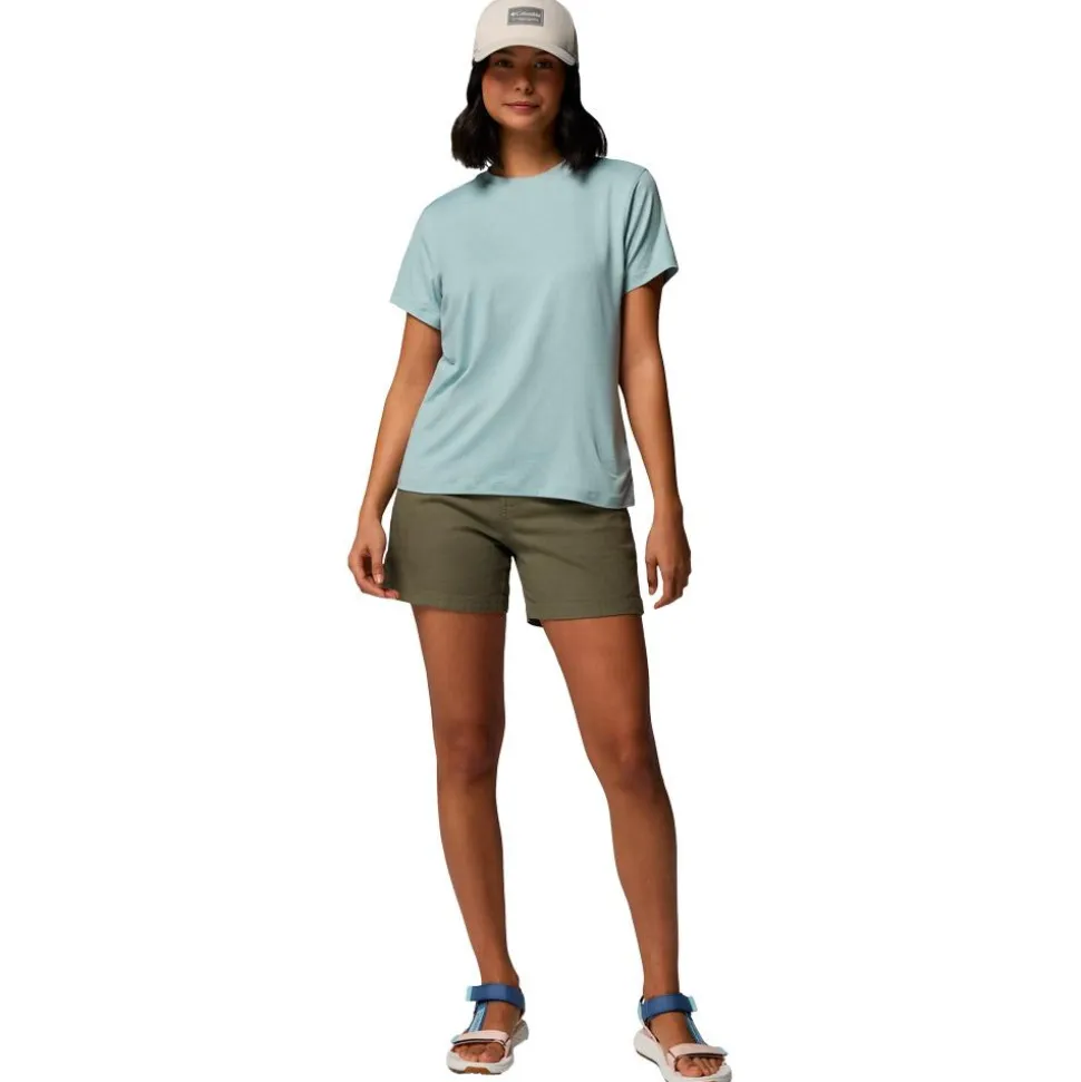 Maglietta da trekking Columbia Parsons Point Back Graphic Crushed Blue Heather Floral Fun