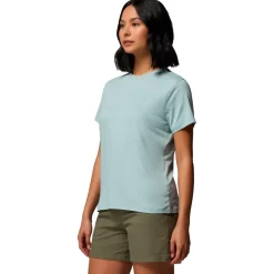Maglietta da trekking Columbia Parsons Point Back Graphic Crushed Blue Heather Floral Fun