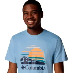 Maglietta da trekking Columbia Path Lake Graphic Tee II Ripple Blue Peaceful Perspective