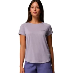 Maglietta da trekking Columbia Bogata Bay Short Sleeve Lavender Pearl