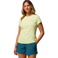 Maglietta da trekking Columbia Zero Rules Light Short Sleeve Crew Citron Haze