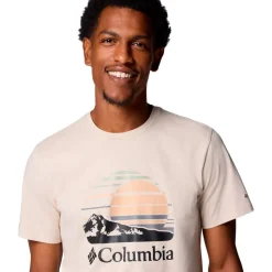 Maglietta da trekking Columbia Path Lake Graphic Tee II Dark Stone Peaceful Perspective