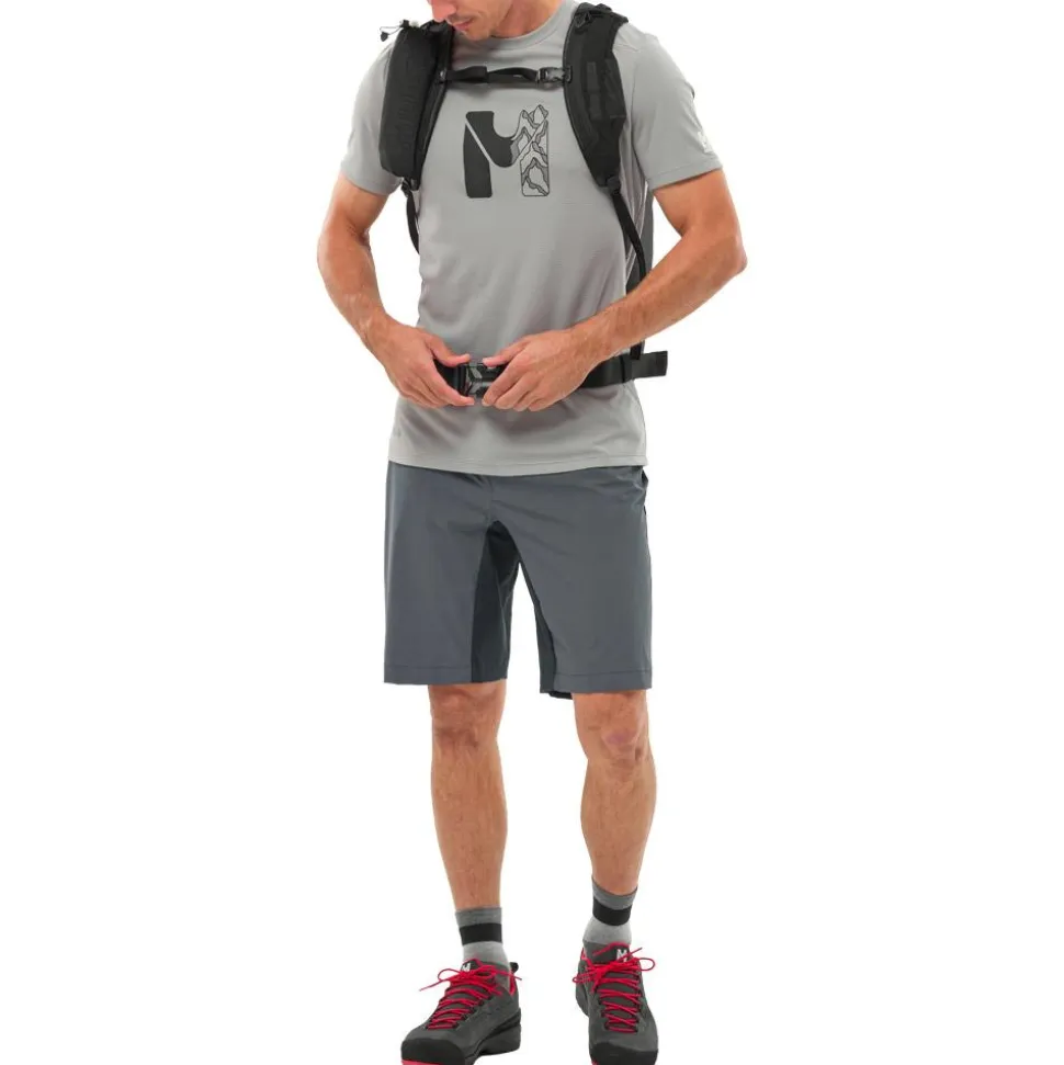 Maglietta da trekking Millet Kamet Map Short Sleeve Granite
