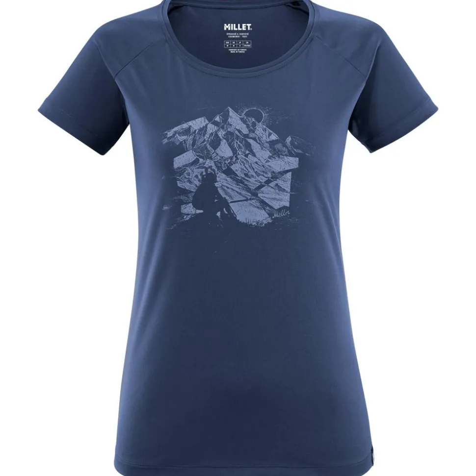 Maglietta da trekking Millet Tana Ts Ss W Saphir