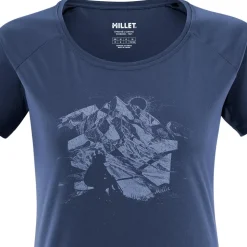 Maglietta da trekking Millet Tana Ts Ss W Saphir