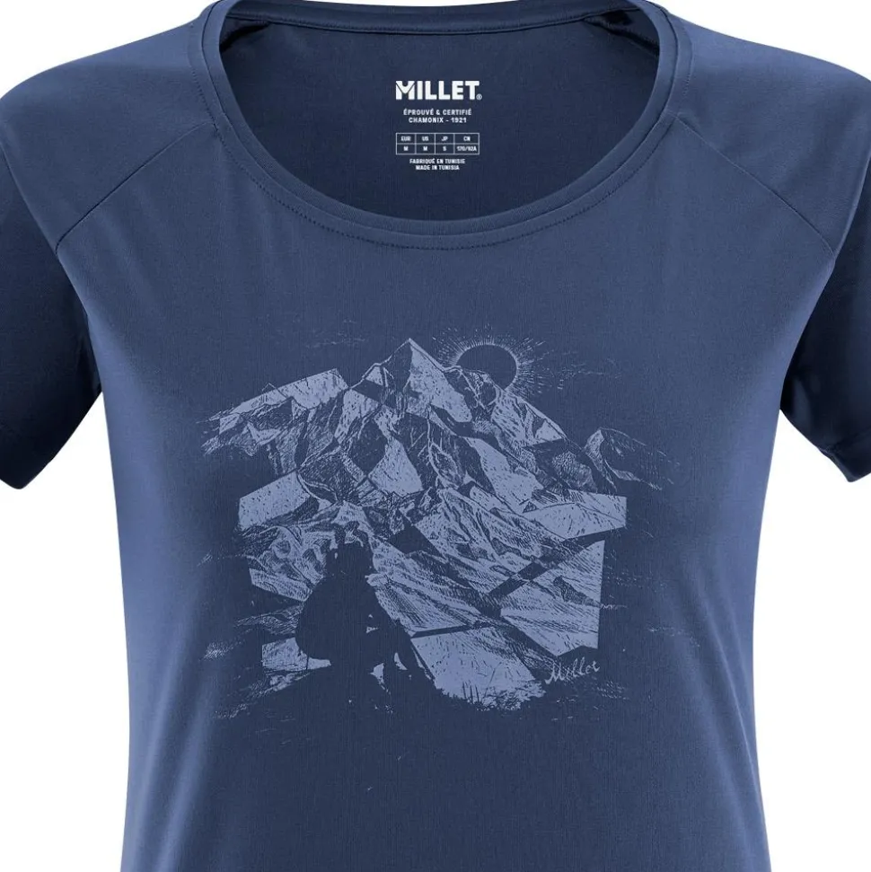 Maglietta da trekking Millet Tana Ts Ss W Saphir