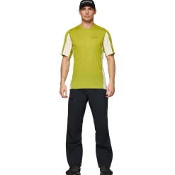 Maglietta da trekking Norrona Falketind EqualiserUll Golden Lime Whisper White