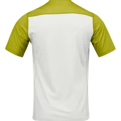 Maglietta da trekking Norrona Falketind EqualiserUll Golden Lime Whisper White