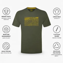 Maglietta da trekking RAB Syncrino Ridge Olive