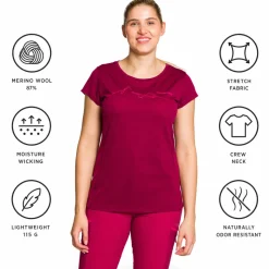 Maglietta da trekking Trangoworld Biella Beet Red