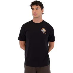 Maglietta Hurley Short Sleeve Printing Press Disques Black