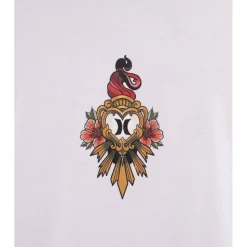 Maglietta Hurley Tattoo Trudy Heart Short Sleeve White