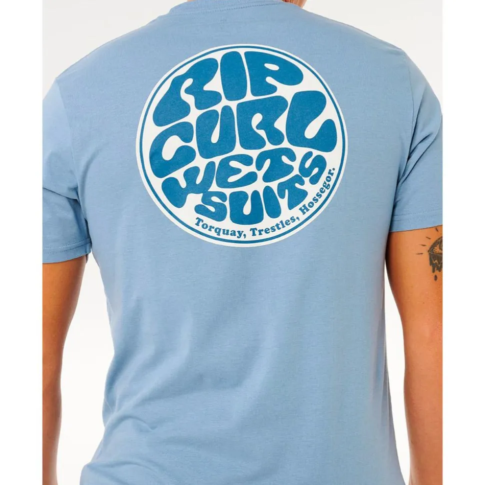 Maglietta Rip Curl Wettie Passage Icon Faded Denim
