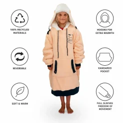 Mantelle All-In Poncho Plaid Junior Dark Pink