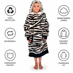 Mantelle All-In Poncho Plaid Junior Zebra