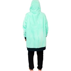 Mantelle All-In Poncho Plaid Turquoise