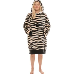Mantelle All-In Poncho Plaid Zebra Dark Pink