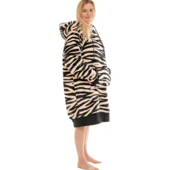 Mantelle All-In Poncho Plaid Zebra Dark Pink
