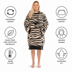 Mantelle All-In Poncho Plaid Zebra Dark Pink
