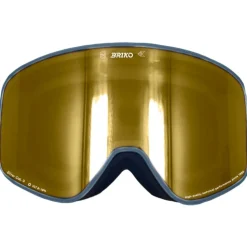 Maschera Briko Chino Sharp Lite Graphic Pickled Bluewood Orange Base Gold Mirror