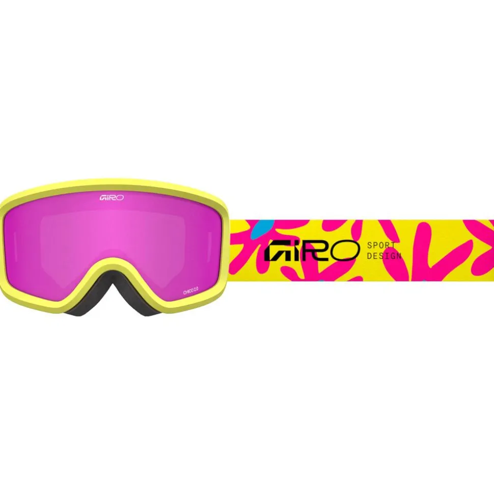Maschera Giro Chico 2.0 Yellow Flowers Amber Pink