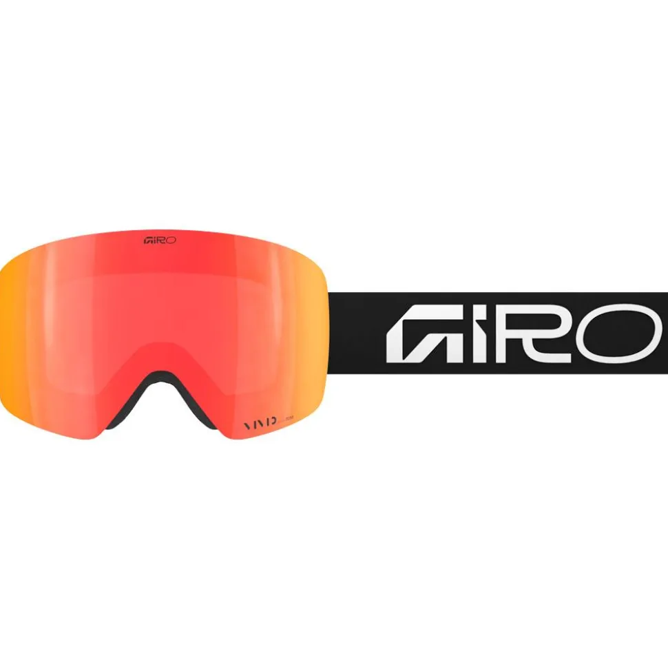Maschera Giro Contour Black White Wordmark Vivid Ember + Vivid Infrared