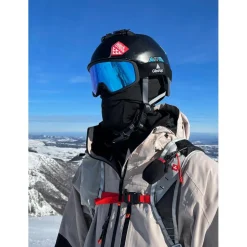 Maschera Glisshop Mountain Belledonne Black Adaptive Blue Mirror