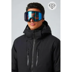 Maschera Glisshop Mountain Belledonne Black Adaptive Blue Mirror