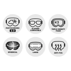 Maschera Julbo Hit Otg Gris Reactiv 1-3 Glare Control