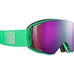 Maschera Julbo Launcher Vert Fluo Noir Reactiv 0-4 High Contrast