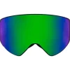 Maschera Red Bull Spect Jam Matt Black Rose Green Mirror + Cloudy Snow