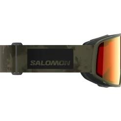 Maschera Salomon Sentry Pro Olive Night Sigma Photo Poppy Red