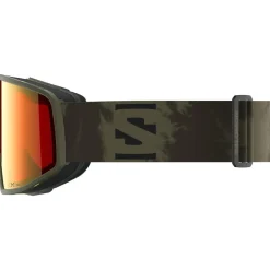 Maschera Salomon Sentry Pro Olive Night Sigma Photo Poppy Red