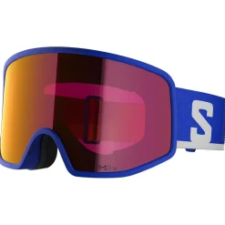 Maschera Salomon Sentry Pro Race Blue Sigma Poppy Red + Sigma Light Blue