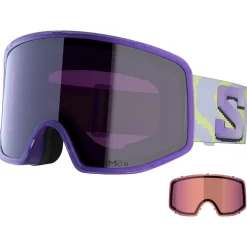 Maschera Salomon Sentry Pro Ultra Violet Qst Sigma Sky Blue + Sigma Light Blue