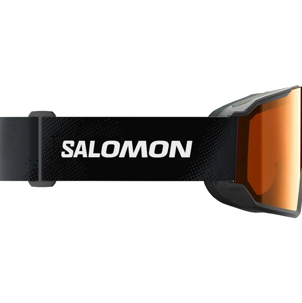 Maschera Salomon S/View 3 Access Black Flash Tonic Orange