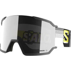 Maschera Salomon S/View 3 Black Pixels Multilayer Super White
