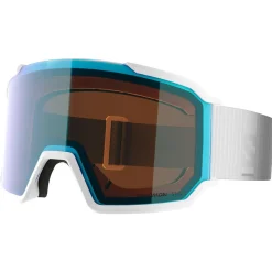 Maschera Salomon S/View 3 White Photo Multilayer Blue