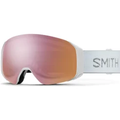 Maschera Smith 4D Mag S White Chunky Knit Chromapop Everyday Rose Gold Mirror + Chromapop Storm Rose Flash