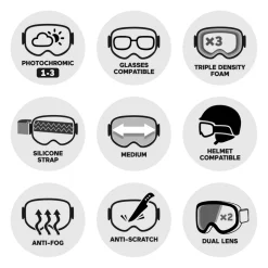 Maschera Spy Crusher Elite Matte Black Yellow Photochromic Lens
