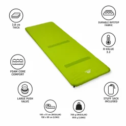 Materassi Mountain Equipment Classic Comfort 3.8 Mat Leaf Green